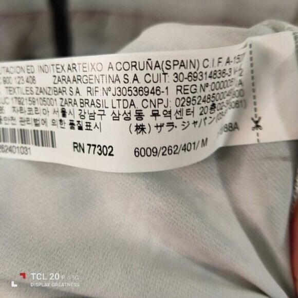 ZARA WOMAN Blue White Floral IKAT print Dress M NEW - Picture 9 of 10